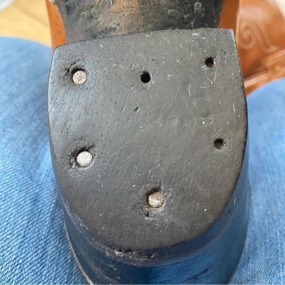 Tony Lama Tan Leather Heeled Boots - Picture 16 of 16